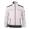 Bianco con giacca Softshell grigia